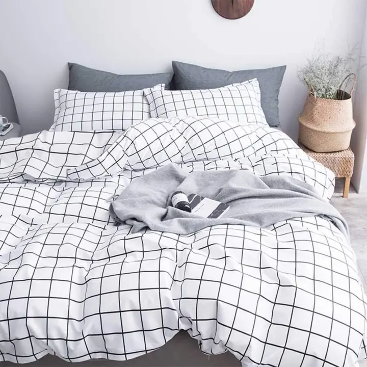 Bed Linen Bows 140 x 200 cm 2-Piece Aesthetic Hearts Bow Pattern Duvet Cover 110 gsm Washed Microfibre Bedding Sets with Pillowcase 70 x 90 cm Zip - 1