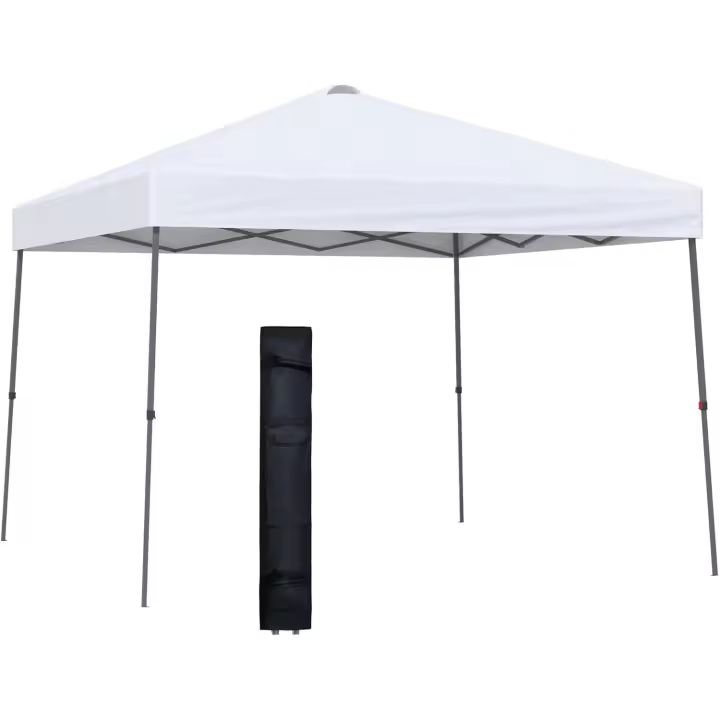 Cenador Plegable 3x3m Carpa de Jardín con Bolsa de Transporte con Ruedas Impermeable y Marco de Acero Gazebo para Exterior Fiestas Camping Blanco - 1