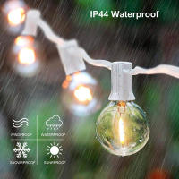 Luces De Cable Blanco G40 Para Exterior IP44 Resistentes Al Clima Con Bombillas Inquebrantables Para Fiestas Y Bodas - details 1