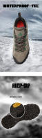 Zapatos De Senderismo De Cuero HIKEUP De Alta Calidad Duraderos Para Hombres Deportes Al Aire Libre Trekkng Subida Escalada Caza Zapatillas Negros Grises Caqui Tallas 40-45 - details 5