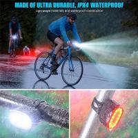 Luz de Cabeza y Cola de Bicicleta LED Impermeable Equipo de Illuminación Nocturna para Bicicleta de Montaña Luz Advertente de Luminidad - details 4