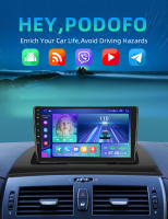 Podofo Radio de coche Android 2 Din para BMW X3 2006 2007 2008 2009 2010 Carplay 8+128GB AI Voice WIFI+4G DSP GPS Navegación Multimedia Reproductor de Video - details 0