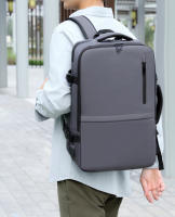 Mochila de viaje cabina Gris, negocios, portátil - tablet 15 pulgadas, puerto USB para batería portátil. - details 1