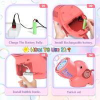 Pistola De Burbujas Portátil Para Niños Y Niñas Máquina De Burbujas De Jabón Eléctrica Para Fiestas Al Aire Libre Regalo Para Niños - details 11