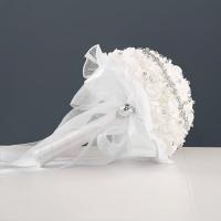 Bouquet De Novia Artificial Romance Giratorio Alrededor De Flores Tamaño 1 Pieza Material Poliéster Estilo Cuento De Fadas Para Novio Y Novia - details 1