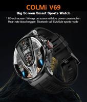 Reloj inteligente redondo HD V69 de 1,85 pulgadas (hacer y recibir llamadas), batería de 710 mAh, reloj inteligente con rastreador de actividad física para Android y iPhone, reloj digital resistente al agua hasta 5 ATM y podómetro - details 0