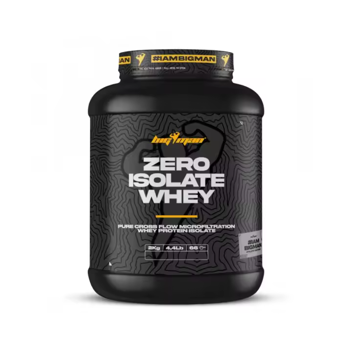 BIGMAN ISO ZERO | Zero Isolated Whey 2 Kg Fresa  Proteína Suplemento alimenticio Incremento masa muscular Proteína eficiente baja en grasas y de rápida absorción - 1