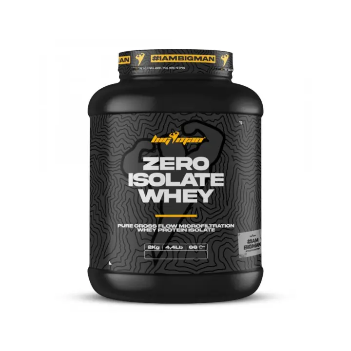 BIGMAN ISO ZERO | Zero Isolated Whey 2 Kg Fresa  Proteína Suplemento alimenticio Incremento masa muscular Proteína eficiente baja en grasas y de rápida absorción - 1