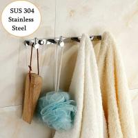 Perchero Gancho de pared simple de acero inoxidable Toallero Toallero Toallero para ropa para baño WC Cocina familiar - 4 ganchos 22,5 cm - details 0