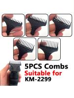 Guías Universales Para Cortador De Pelo Kemei KM-1931 KM-2299 Negro 1 2 3 4 5mm Accesorio Para Cortadores De Pelo - details 0