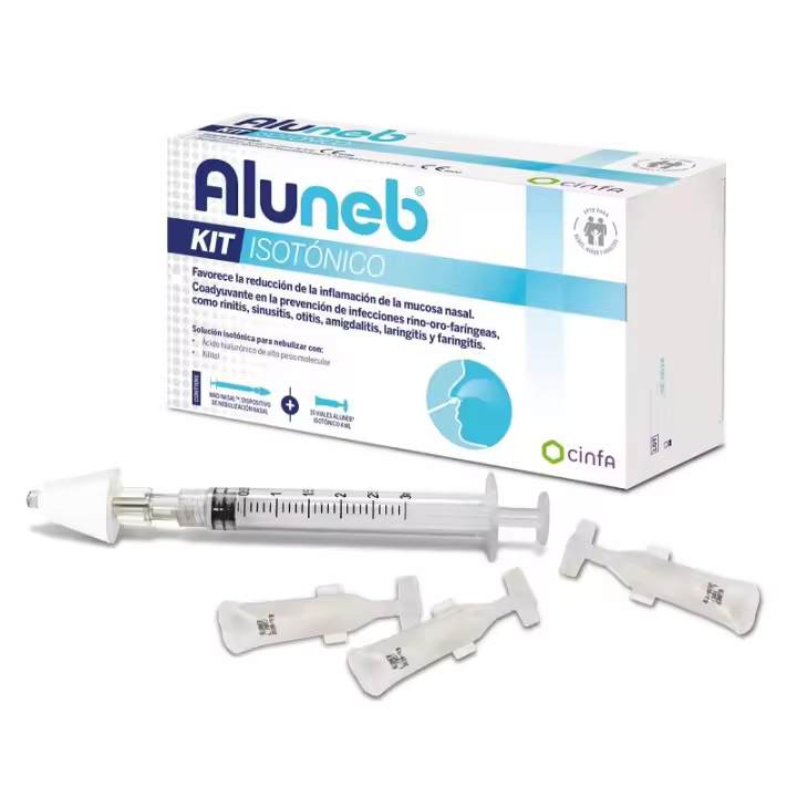Cinfa Aluneb Kit Isotónico Solución Nebulización Nasal ácido Hialurónico Xilitol - 1