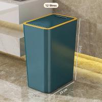 Basurero Slim De 10/12L Para Cocina Baño Y Dormitorio Cubierta Nordic Impermeable Con Tapa De Un Toque Gran Capacidad Ecológico - details 4