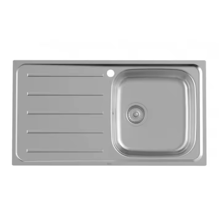 ROCA A874801A01 VICTORIA Fregadero 1 Cubeta Escurridor Izquierda 80 cm Acero Inoxidable - 1