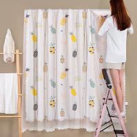 Cortinas Adhesivas De Encaje Negro Con Estampado 1 Pieza Instalación Fácil Sin Agujeros Adecuadas Para Dormitorio Y Sala De Estar - details 12