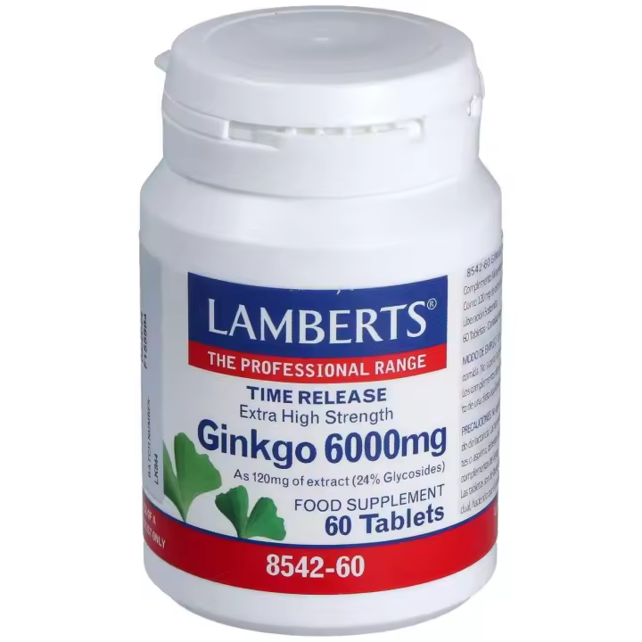 Ginkgo Biloba 6000 Alta Potencia 120Mg. 60Comp. - 1