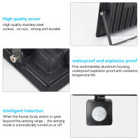 Lámpara De Inundación LED Con Sensor De Movimiento PIR Luz Blanca IP66 Impermeable Para Exterior Iluminación De Jardín 10W 20W 30W 50W 100W - details 5