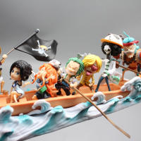 Figura De Anime One Piece Luffy Y Amigos Serie Carrera De Barco Dragón Decoración De Escritorio Regalo Colección De Modelos PVC Para Fans De La Edad De 14 Años O Más - details 12