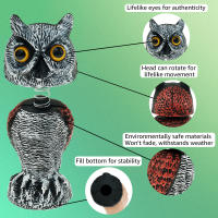 Decoy De Águila Solar Realista Con Ojos Rojos Y Sonido Para Jardín Escultura De Pato Para Asustar a Las Aves Y Controlar El Alcance - details 21