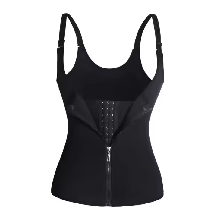 Corsé de palacio de neopreno, 3 capas de parche absorbente de sudor, moldeador corporal para mujeres con control del abdomen y cremallera - 1
