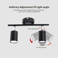 Lámpara De Techo LED Ajustable Para Sala De Estar Dormitorio Y Cocina Decoración Negra Con 2/3/4 Cabezas Rotativas Diseño De Iluminación Spot - details 2