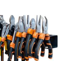 Organizador De Destornilladores De Pared Con 14 Agujeros Soporte Para Herramientas De vice Llave Y Aretes En Negro Material De Acero Tamaño 4x4.5x40cm - details 0