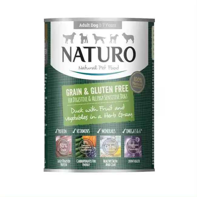 NATURO DOG LATA PATO&VEGETALES 390G (12) - 1