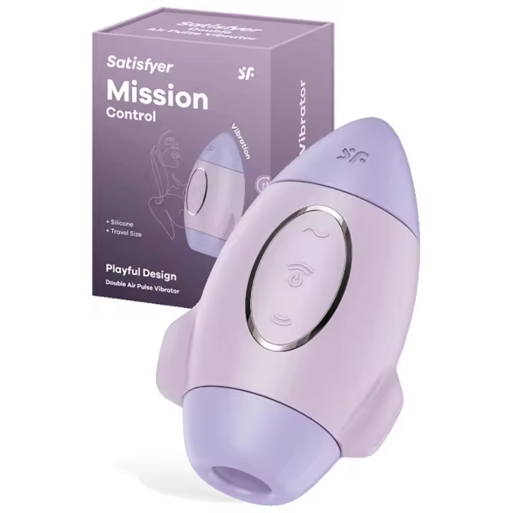 SATISFYER MISSION CONTROL SUCCIONADOR Y VIBRADOR VIOLETA JUGUETES SEXUALES NOVEDAD - 1