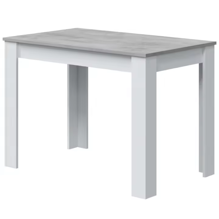 Mesa auxiliar Cloe para Cocina o Salón en Color Blanco Artik y Cemento con diseño Moderno 78x109x67 cm - 1