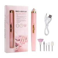 Herramienta De Manicura Eléctrica 5 En 1 Para Mujer Con Luz Portátil Mini Pulidora De Uñas Para Gel Y Maquillaje - details 5