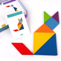 Libro De Puzzle Magnético De Tangram En Madera Juguete Educativo Para Niños Y Bebés Inteligencia Montessori Portátil Geométrico - details 10