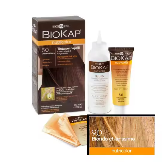 Tinte 9.0 rubio muy claro 140 ml.Biokap - 1