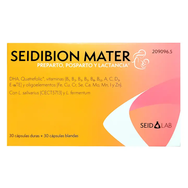 Seid Lab Seidibion Mater Preparto, Postparto y Lactancia - 30 Cápsulas + 30 Comprimidos - Complemento Alimenticio - 1