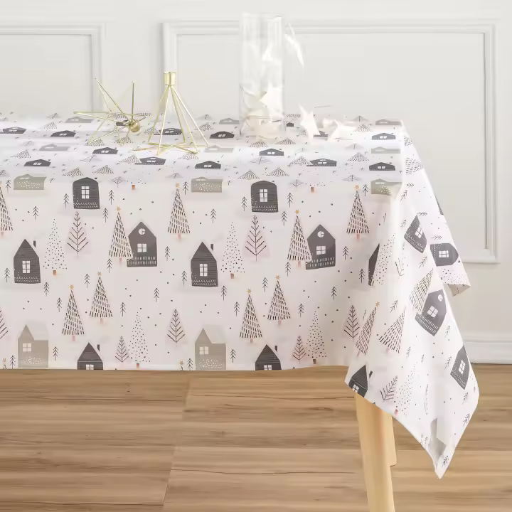 MINT DECO - Mantel Antimanchas 100% Algodón Holly Rosa - 1