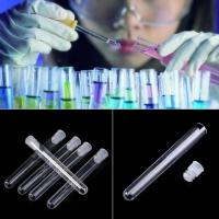 50Pcs Tubos De Prueba De Plástico Transparentes 12x100mm Con Tapa Empuñadura Para Laboratorio Escolar Suministros De Química - details 8