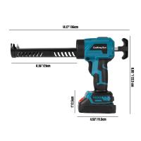 Pistola de pegamento eléctrica inalámbrica, herramienta de calafateo de pegamento de vidrio, 4 velocidades, para puertas y ventanas, para batería Makita de 18V, Pistola encoladora eléctrica sin cable Con 1 batería Enchufe UE - details 0