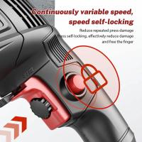 Taladro eléctrico multifunción con enchufe europeo, potente taladro de impacto, martillo eléctrico de velocidad infinitamente Variable, herramientas eléctricas - details 7