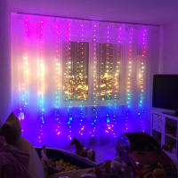 Luz De Curta De Fairy LED Con Control Remoto Decoración De Pared Para Fiesta Boda Dormitorio 7 Colores Twinkle Rainbow Luz LED Para Eventos - details 4