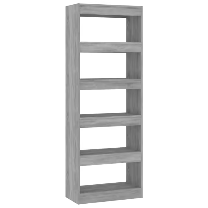 vidaXL Estantería/divisor madera de ingeniería 60x30x166 cm Blanco, Negro, Roble Sonoma Mueble Almacenaje Estantería para Oficina, Estudio, Dormitorio Estantería/Librería/ mueble de Almacenamiento - 1