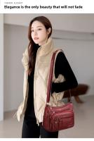 Bolso De Hombro Para Mujer De Cuero Suave Con Múltiples Bolsillos De Cierre De Cremallera Estilo Casual Para Trabajo Y Citas - details 1