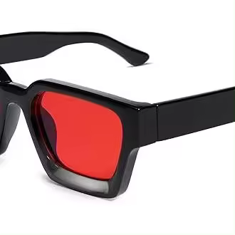 Para hombres cuadrados y mujeres, gafas de sol rectangulares gruesas retro con protección UV400 para mujeres, - 1