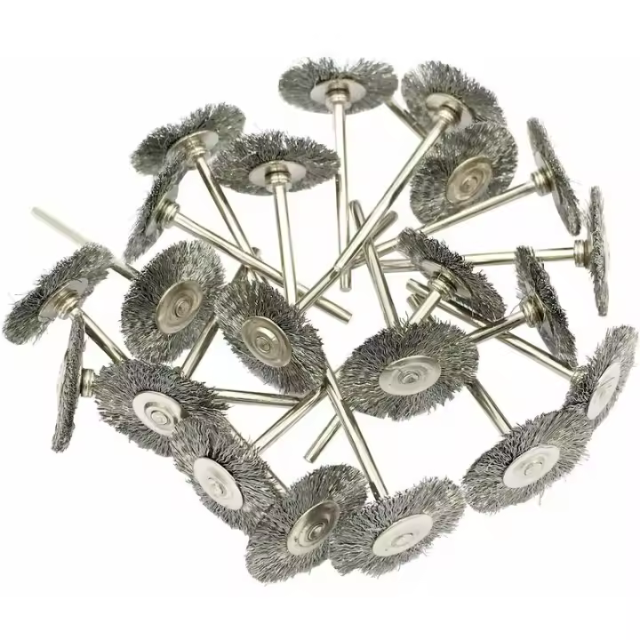 20 Cepillos Rotativos De Alambre De Acero De 22 Mm, Cepillo De Pulido Abrasivo Para Herramientas Rotativas - 1