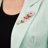 Broche De Flor Elegante Para Mujer Con Diamantes Y Enamel Broche De Collar Para Trajes Y Abrigos Joyería De Moda Regalo - details 2