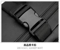 Mochila multifuncional, bolso de hombro para hombre, bolso de cuero para computadora portátil, bolso escolar para estudiantes, estilo universitario, color negro - details 29