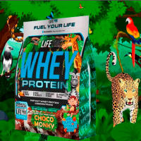 LIFE PRO NUTRITION WHEY CHOCO MONKY 1KG BAG EDITION - Concentrado de Proteína - Formato ahorro - Sabor Exclusivo Life Pro - details 0