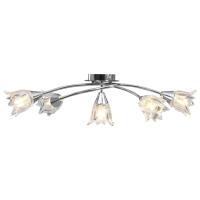 vidaXL Lámpara de Techo Moderna de Metal Cristal Luz 5 bombillas Cantidad de bombillas Circular,  Tulipán,  Bol y mas - details 1