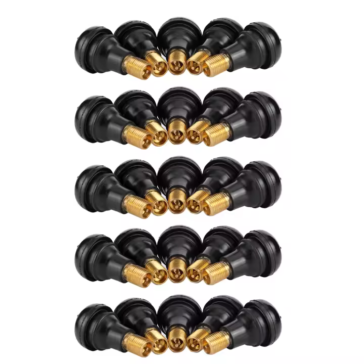 Tubos De Goma Negros Para Ruedas De Motocicleta ATV Y Coche Valvulas De Neumáticos Sin Cubierta Pack De 10/25 Pcs TR412 - 1