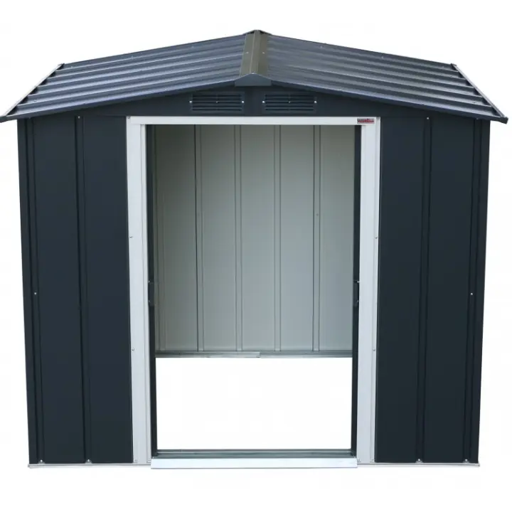 Organiza tu Jardín 6 'x 4' Cabaña de metal Duramax por Ezooza 1221X2020x1805mm Gris: Perfecto en tu Oasis Green - 1