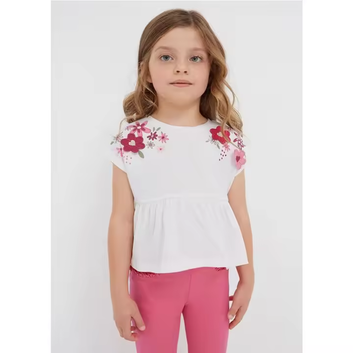 Mayoral Camiseta M/C Bordados Partes de Arriba Niña - 1