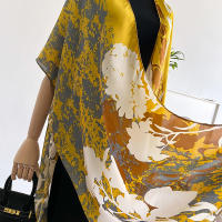 Pañuelo De Seda Premium Para Mujer Estampado De Paisley Verano Delgado Chiffon Scarf Muslim Transversal De Seda 2024 Nuevo - details 6