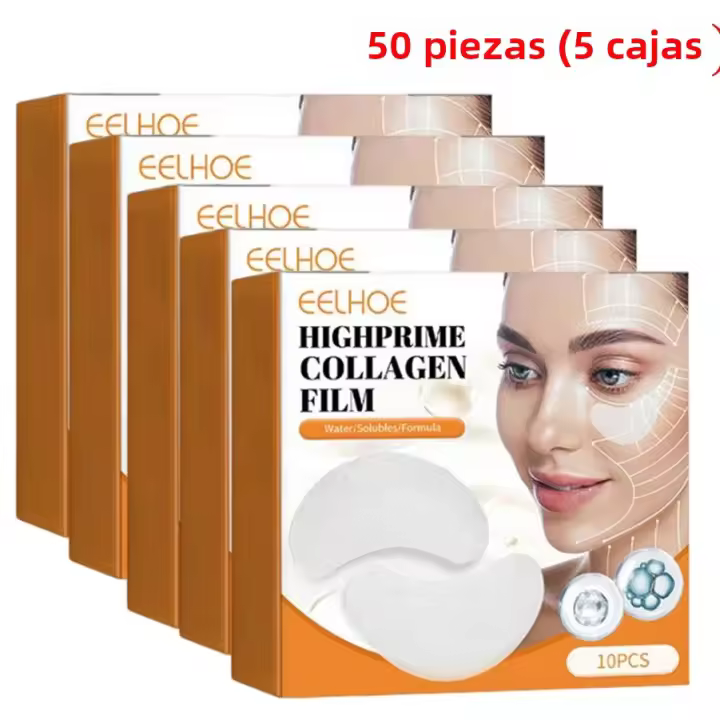 5 Cajas De Parches Solubles De Colágeno Antiarrugas Elimina Círculos Oscuros Máscara Facial Hidratante Levantadora Y Firmadora Para Cuidado De Los Ojos - 1